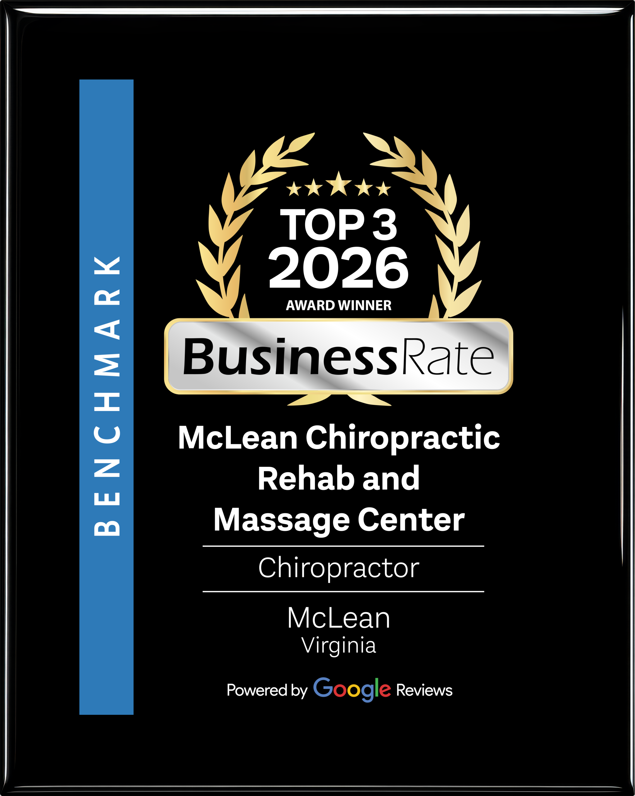Google Reviews Award Plaque Top 3 2026